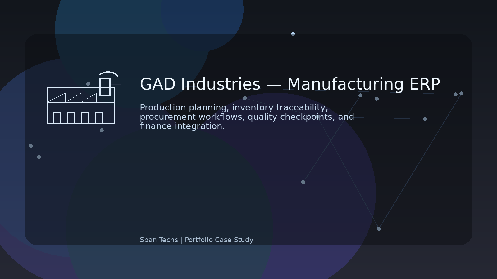 GAD Industries — Manufacturing ERP hero image placeholder
